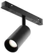 Faretto Per Binario Moderno Focus Led Alluminio Nero 1 Luce Naturale 5W