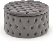 Pouf Nunez in grigio - H40 cm