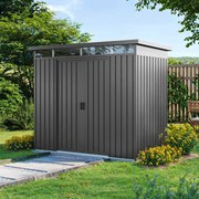 PRIMEYARD Casetta da giardino 200 x 110 cm, grigio perla - (GFPV01008)