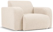 Poltrona beige in tessuto bouclé Molino - Micadoni Home