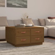 Tavolino Da Salotto Ambra 80x80x45 Cm Legno Massello Di Pino /