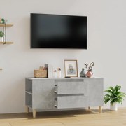 Mobile per tv grigio cemento 102x44,5x50 cm legno multistrato