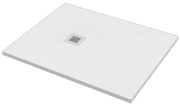 Piatto doccia in carbonato di calcio Horus bianco L 80 x L 100 x H 2.7 cm opaco effetto pietra