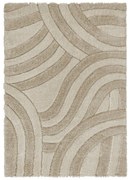 Tappeto beige in fibra riciclata tessuta a mano 120x170 cm Velvet - Flair Rugs