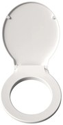 Copriwater Ergo tondo dedicato per serie sanitari con chiusura rallentata sganciabile in duroplast bianco lucido