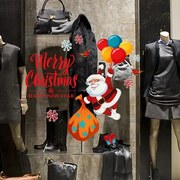 Babbo natale con palloncini | Vetrofania