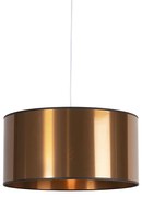 Lampada a sospensione Art Déco bianca con paralume in rame 50 cm - Pendel
