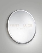 Plaza plafoniera bianco/cromo d.30cm ip41 in metallo e vetro 2 luci...