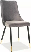 Sedia Piano Velvet grigia – 47x44x94 cm