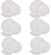 Servizio 18 pezzi tavola porcellana bordo oro Doreline