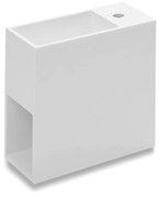 Lavabo 40x20 con vano a sinistra e Sifone bianco Satinato Compact 739120611 Cosmic