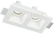 Incasso ghost bianco 2xgu10 21,4x11,8x5,5cm inc-ghost-q2