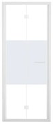 Porta doccia pieghevole Record, L 87-91 cm x H 195 cm x SP 6 mm, profilo bianco, vetro smerigliato