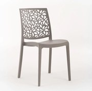 Set da 6 sedie da giardino in polipropilene tortora London Stone NEW GARDEN