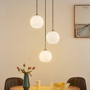 Lampada a sospensione Jurian Lindby, dimmerabile, Bianco / Opale, Soggiorno / Sala da pranzo, Metallo, Moderno, Lampada a sospensione