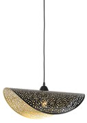 Lampada a sospensione orientale nera con oro 50 cm - Japke