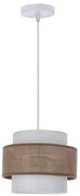 Lampadario a sospensione con filo JUTA 1xE27/40W/230V marrone/bianco