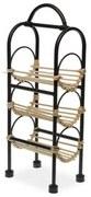 Portabottiglie Rotondo Versa Metallo Rattan Legno MDF (18 x 12 x 43,5 cm) (12 x 43,5 x 18 cm)