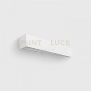 Applique teos da parete 3 luci bianca in gesso attacco g9 47cm