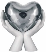 Bongelli preziosi statua moderna scultura Collezione Mani Cuore cm 12 x 13 Argento