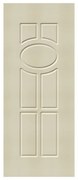 Pannello per porta d'ingresso P091 pellicolato pvc avorio L 92  x H 210.5 cm, Sp 6 mm apertura reversibile