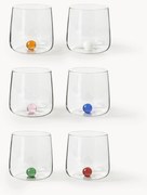 Set di 6 bicchieri in vetro soffiato borosilicato Bilia