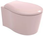 Vaso WC sospeso OLYMPIA CERAMICA soft rosa, sedile incluso P 55 x L 36 cm
