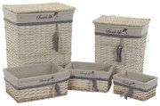 Set di Cestini DKD Home Decor 47 x 35 x 56 cm Poliestere Spirali (5 Unità)