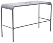 Tavolo da pranzo per giardino Cafe struttura e superficie in Acciaio  nero per 4 persone 120x45cm