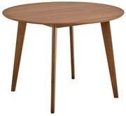 ROXY Noce Naturale - TAVOLO ROTONDO IN LEGNO PER CUCINA / SALA DA PRANZO RETRÒ