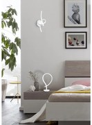 Applique LED moderno Kiley bianco IP20, luce bianco naturale 980 lumen, NOVECENTO