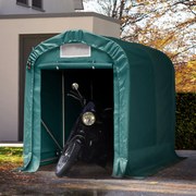 TOOLPORT Tenda garage 1,6x2,4m, Telo in PVC, verde scuro, senza statica - (77833)