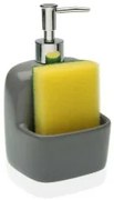 Dispenser di Sapone Versa Grigio Ceramica (9,4 x 17,8 x 10,5 cm)