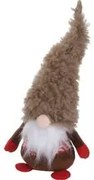 Gnomo Natale fermaporta 45 cm cappello grigio peluche