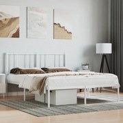 Giroletto con testiera metallo bianco 140x200 cm