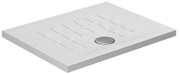 Piatto doccia 70x90 H 4 rettangolare in ceramica bianca con antiscivolo Cube