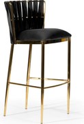 Sgabello da bar Hordia 60 nero/oro – 53x53x99 cm