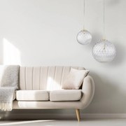 TK Lighting Lampada a sospensione Cadix in vetro, 1 luce, Ø 21 cm