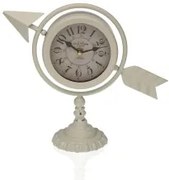 Orologio da Tavolo Versa Bianco Freccia completa Metallo (23 x 16 x 8 cm)