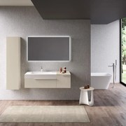 Mobile sottolavabo e lavabo Ginevra per vasca a sinistra pesca L 120 x H 36 x P 51 cm