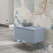 Cassettone sospeso bagno 60 cm blu pastello opaco   Iside