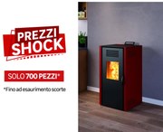 Stufa a pellet ventilata Nuova Vieste 7.3 kW bordeaux