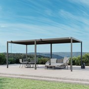 PRIMEYARD Pergola 3x6m, tetto lamellare, antracite - (GFPV01108)