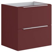 Base per mobile bagno Brera 2 cassetti P 45.5 x L 59.5 x H 60 cm laccato opaco rosso jaipur