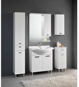 Mobile sottolavabo e lavabo Rimini bianco L 70 x H 80 x P 33.5 cm, 2 ante