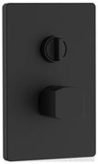 Rubinetto per doccia getto laminare cristallino ad incasso monocomando Coral nero opaco AQUASANIT
