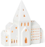 Portacandele in ceramica per tea light Urbania Lighthouse City - Kähler Design