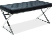 Panca da interno Onyx black - L 100 x l 46 x h 48 cm