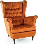 Poltrona Harry Velvet in velluto color cannella – 82x92x101 cm