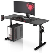 Scrivania Regolabile in Altezza Diablo X-Tensio 1400 Nero